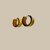 Soleil 18k Gold Huggie Hoop Earrings