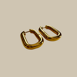 Mika 18k Gold U Shape Huggie Hoop Earrings