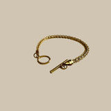 Capri 18k Gold Vintage Weave Buckle Bracelet