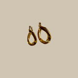 Celine 18k Gold U-Shape Hoop Earrings