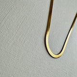 Lora 18k Gold Herringbone Chain Necklace