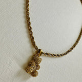 Kai 18k Gold Bear Pendant Chain Necklace