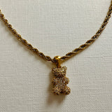 Kai 18k Gold Bear Pendant Chain Necklace