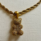 Kai 18k Gold Bear Pendant Chain Necklace