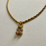 Kai 18k Gold Bear Pendant Chain Necklace